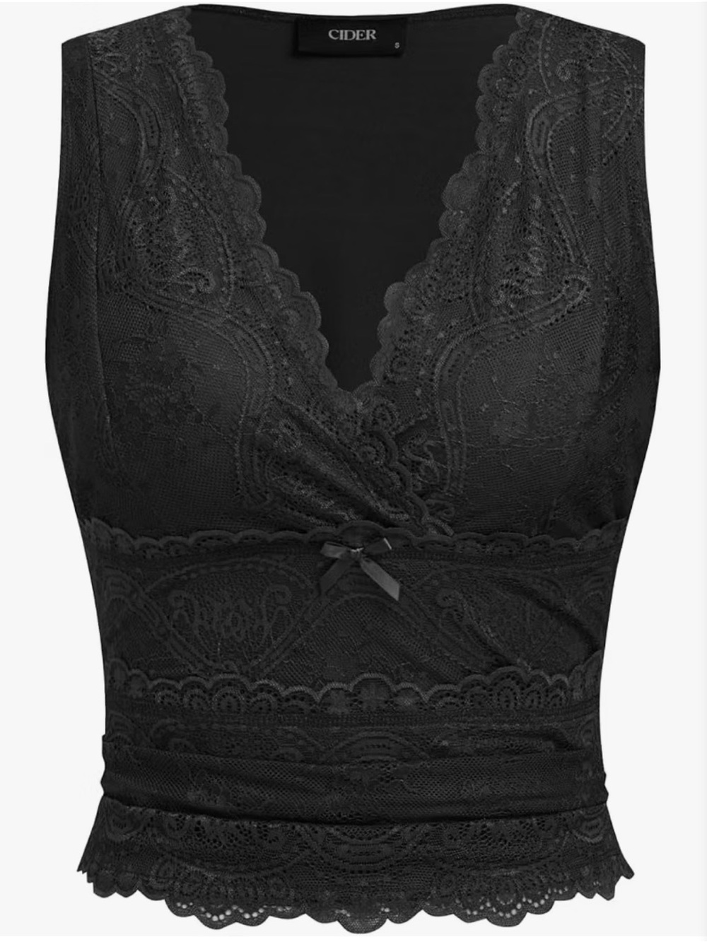 Cider Black Lace V-Neck Camisole